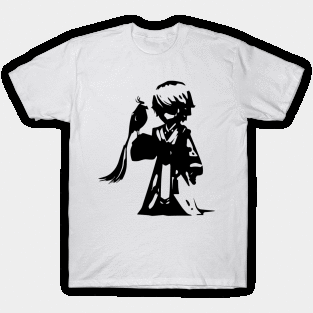 Pirate Captain (rock star) minimal silhouette white T-Shirt